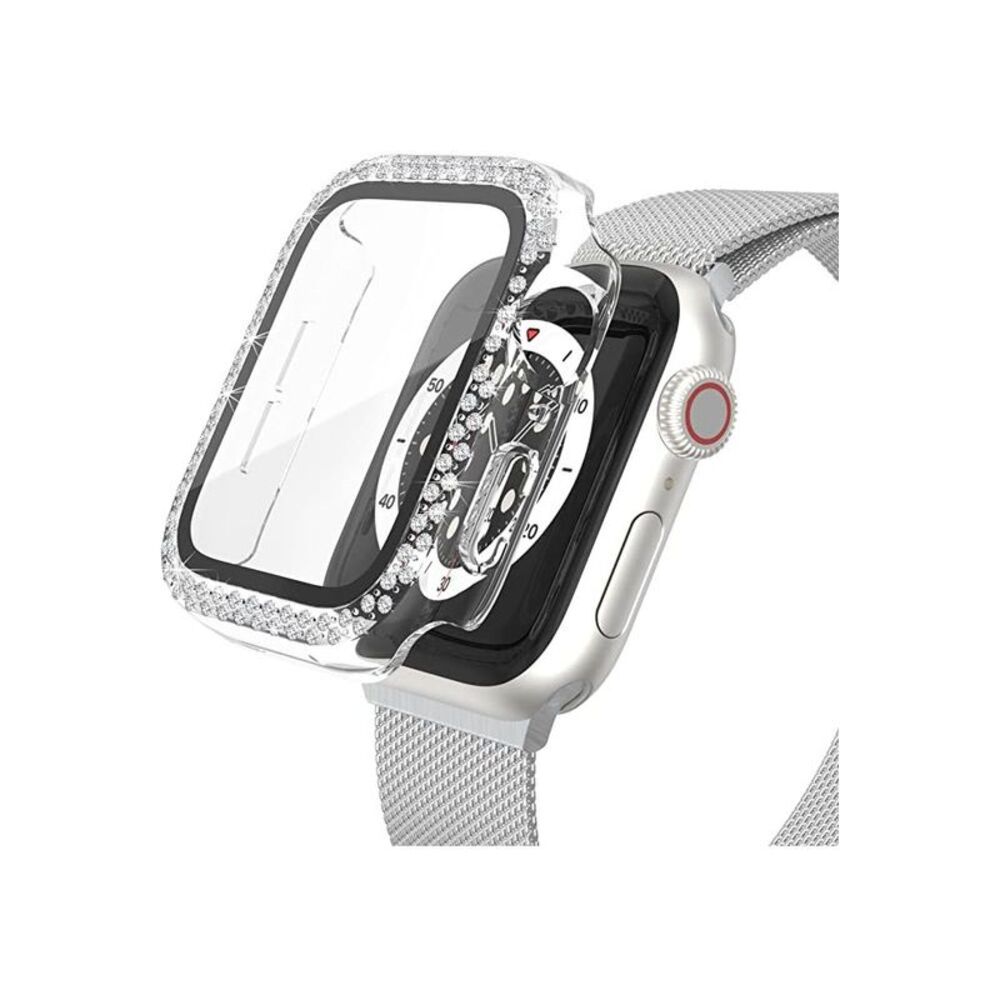 WorryFree Gadgets -  Bling Bumper Case for 45mm Apple Clear